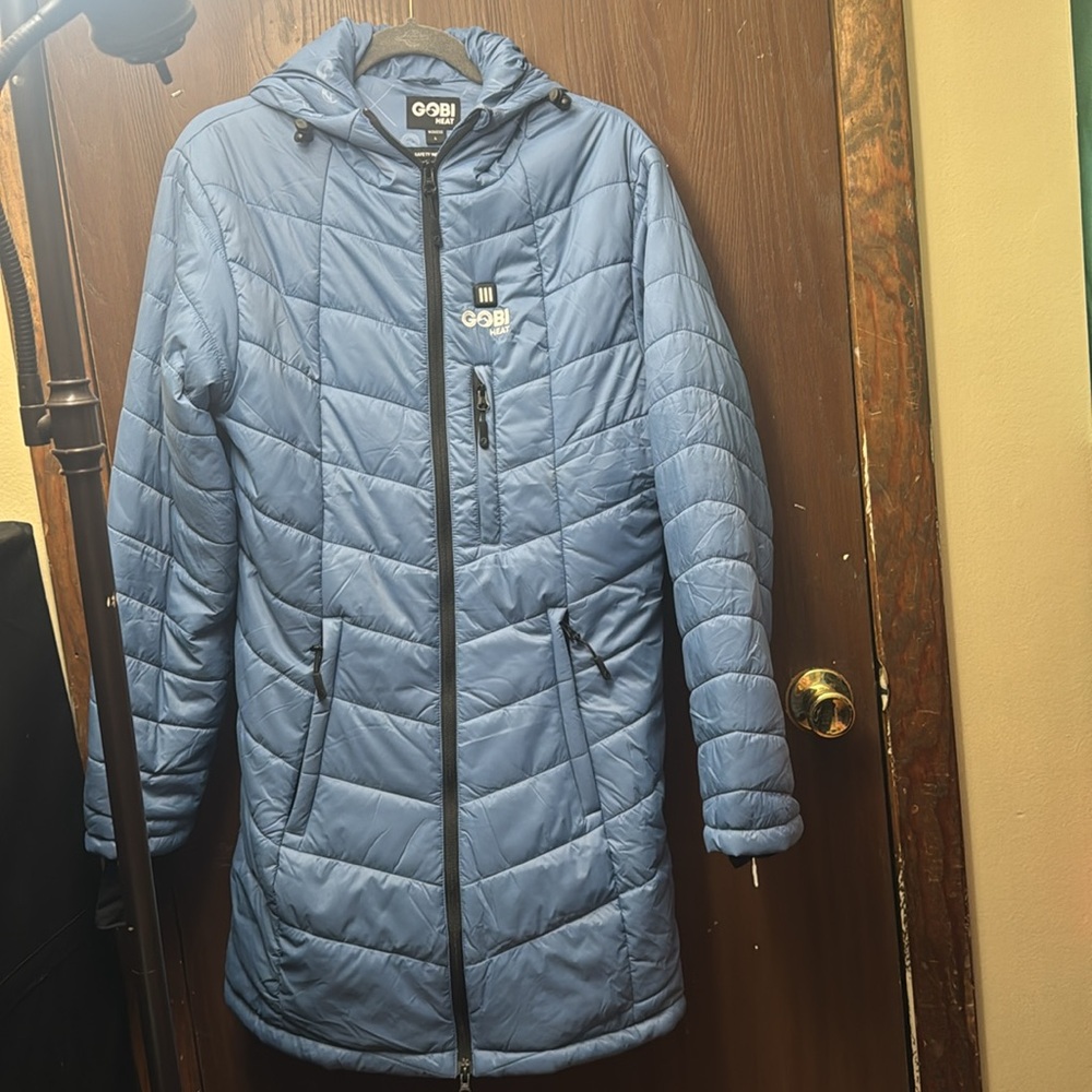 Gobi Women’s Blue Size large heated full length coat